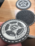FDSA black SnapBack - Black Topographic White engraved logo