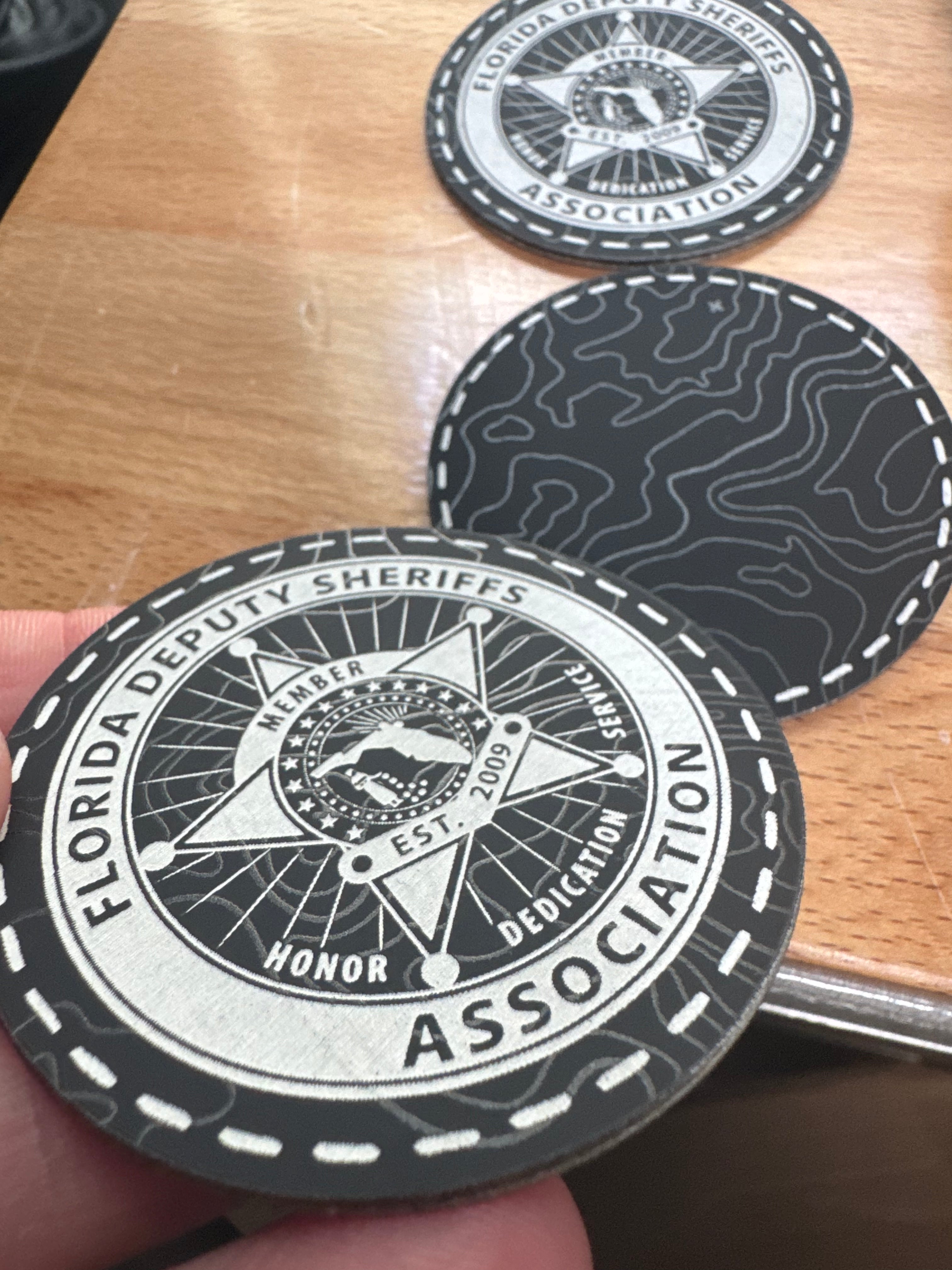 FDSA black SnapBack - Black Topographic White engraved logo