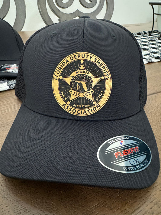 FDSA black SnapBack - Gold Carbon Fiber engraved logo