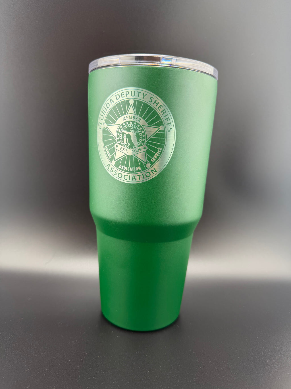 FDSA 30oz Black/Green Tumbler Engraved