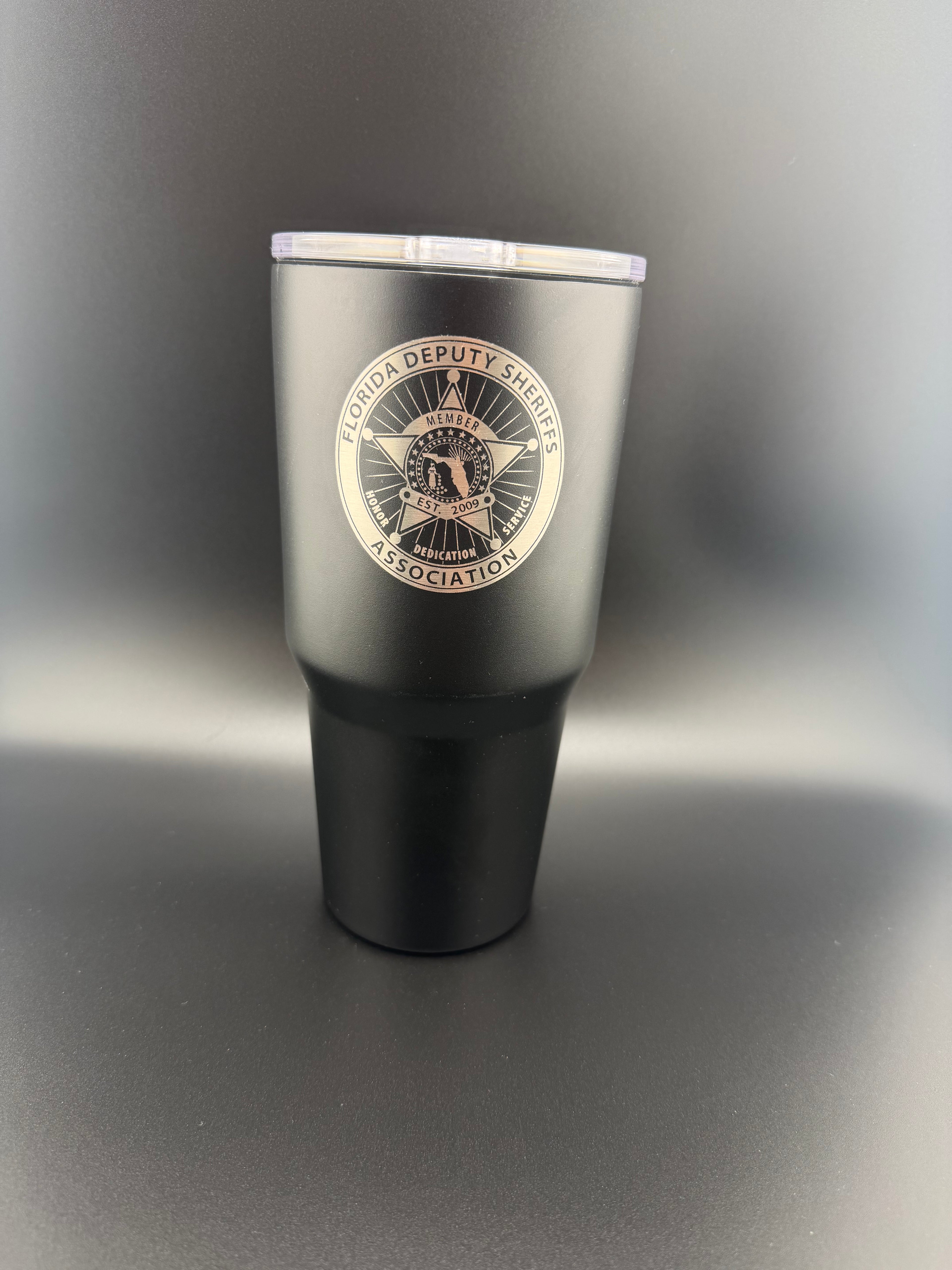 FDSA 30oz Black/Green Tumbler Engraved