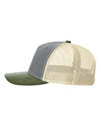 FDSA Heather Grey/ Birch/ Army Olive Richardson 112 Snap Back - Printed FDSA Logo